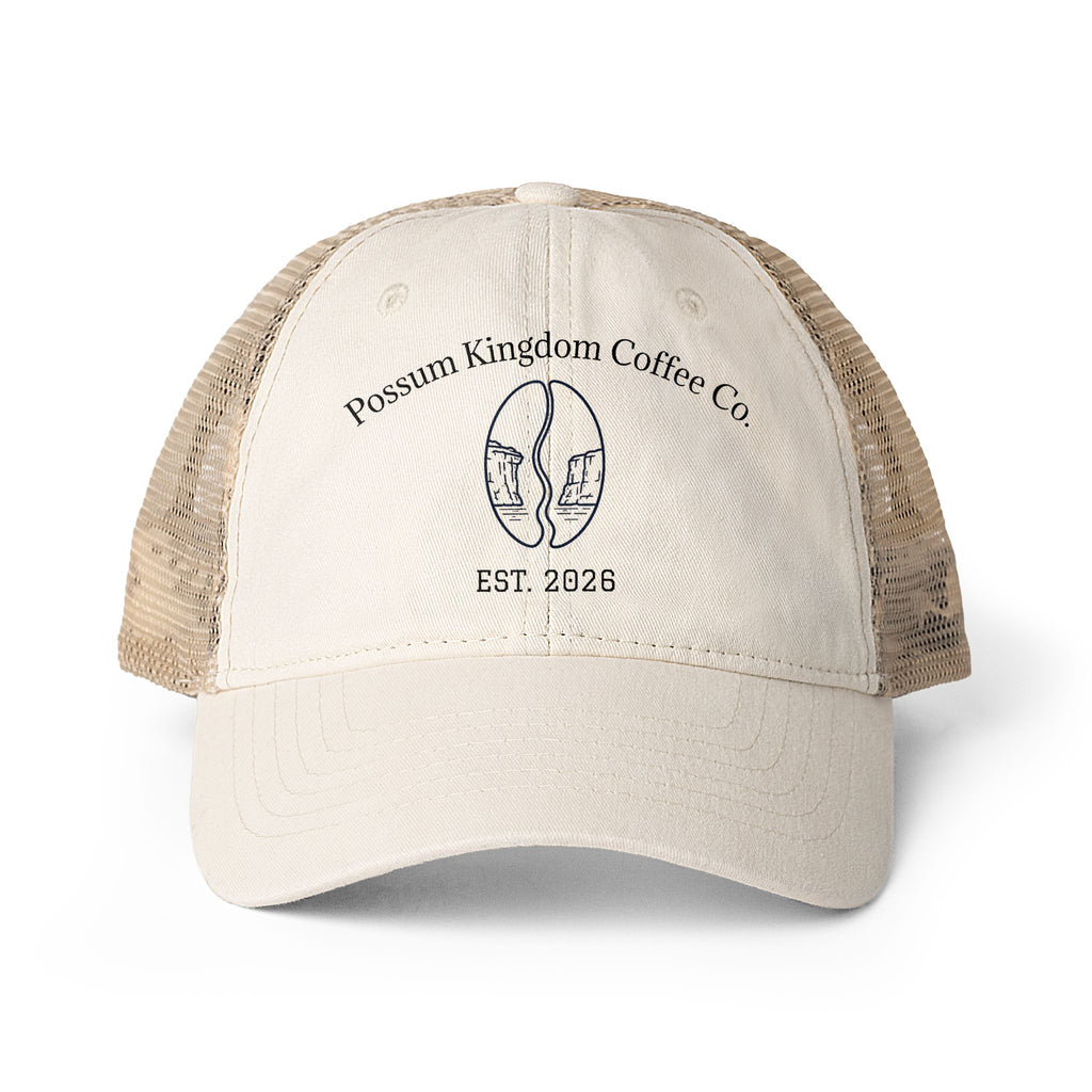 Possum Kingdom Coffee Women's Washed Mesh Back Cap