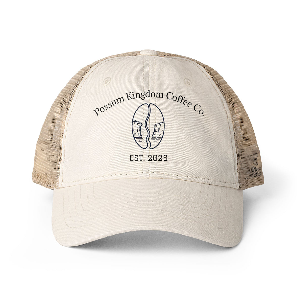 Possum Kingdom Coffee Women's Washed Mesh Back Cap