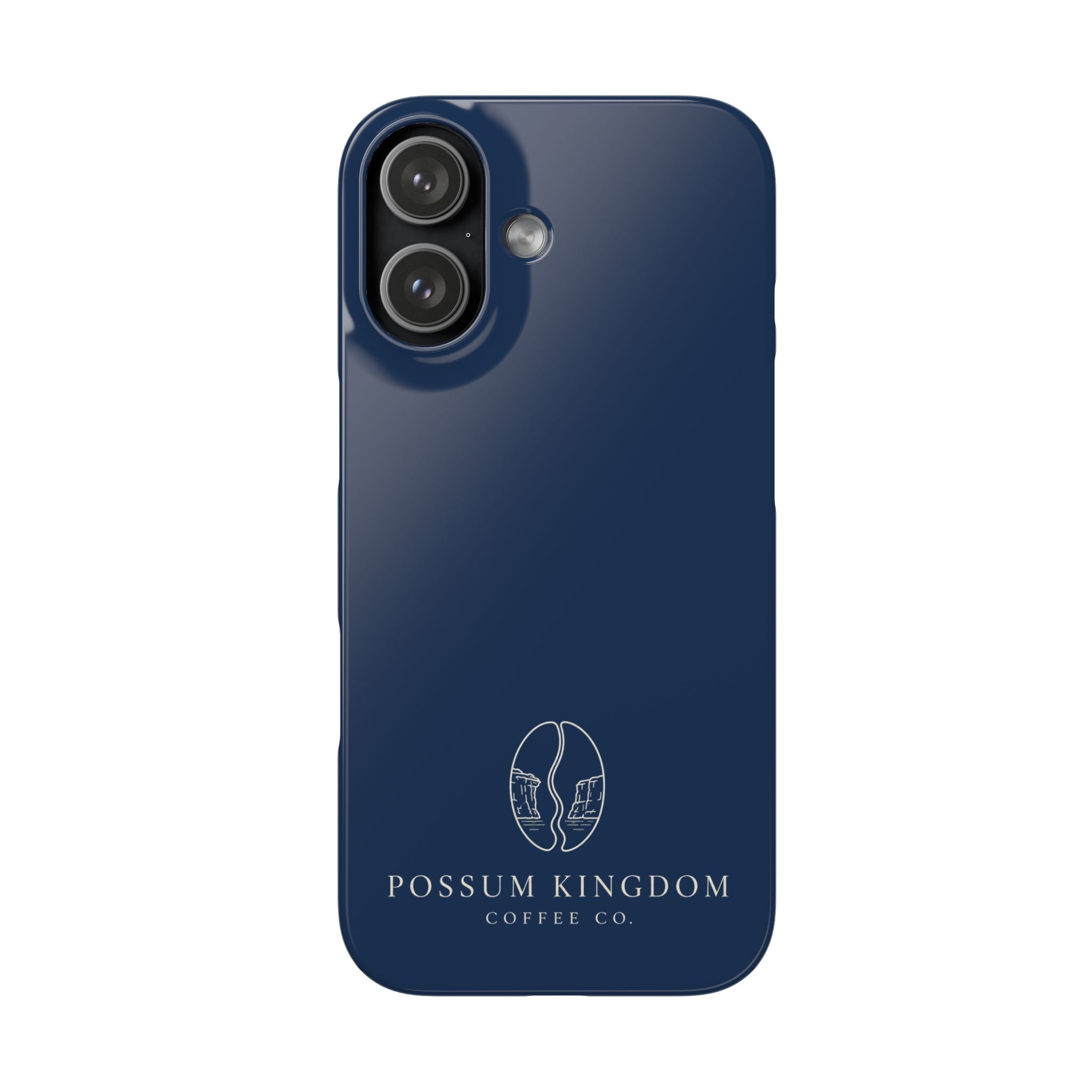 Possum Kingdom Coffee Navy Snap Phone Case – Minimal Logo Phone Cover
