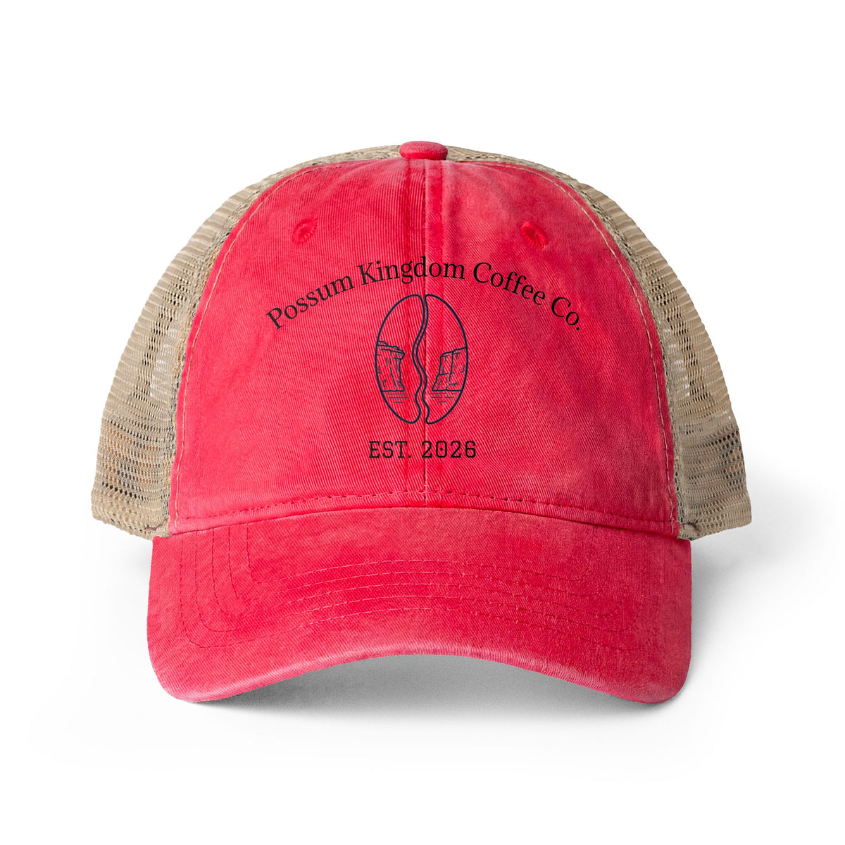 Possum Kingdom Coffee Women's Washed Mesh Back Cap