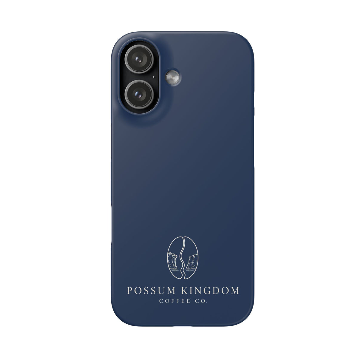 Possum Kingdom Coffee Navy Snap Phone Case – Minimal Logo Phone Cover