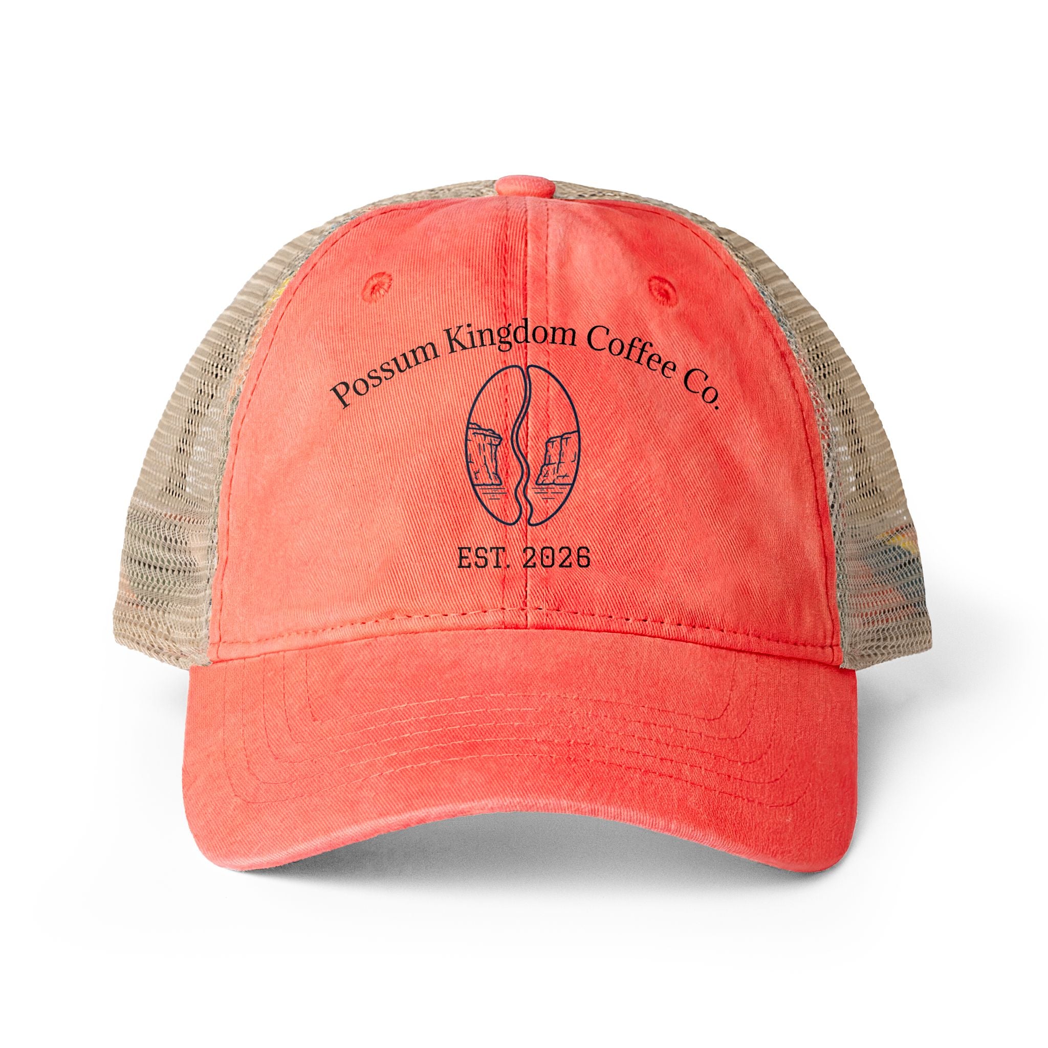Possum Kingdom Coffee Women's Washed Mesh Back Cap